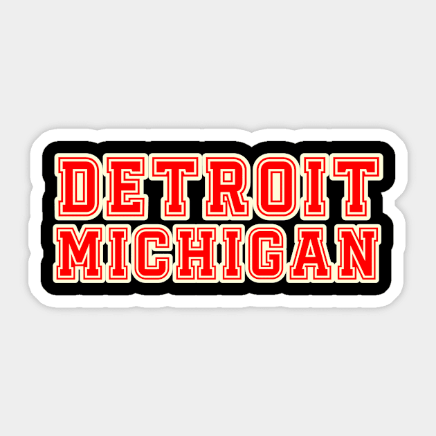 Detroit michigan Sticker by Cahya. Id